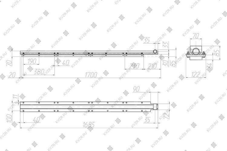 Чертеж штанги ТШПМ 1.5